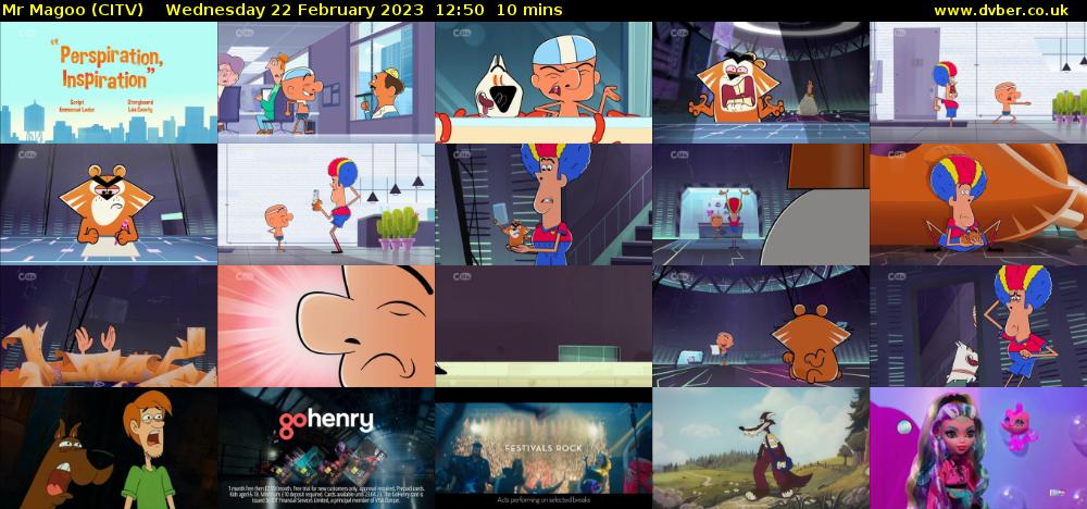 Mr Magoo (CITV) Wednesday 22 February 2023 12:50 - 13:00