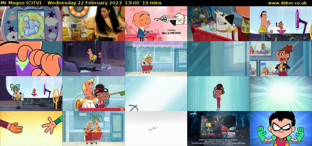 Mr Magoo (CITV) Wednesday 22 February 2023 13:00 - 13:10