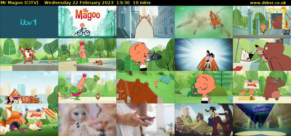 Mr Magoo (CITV) Wednesday 22 February 2023 13:30 - 13:40