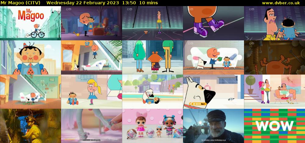 Mr Magoo (CITV) Wednesday 22 February 2023 13:50 - 14:00