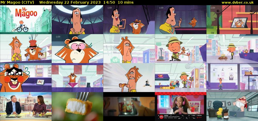 Mr Magoo (CITV) Wednesday 22 February 2023 14:50 - 15:00