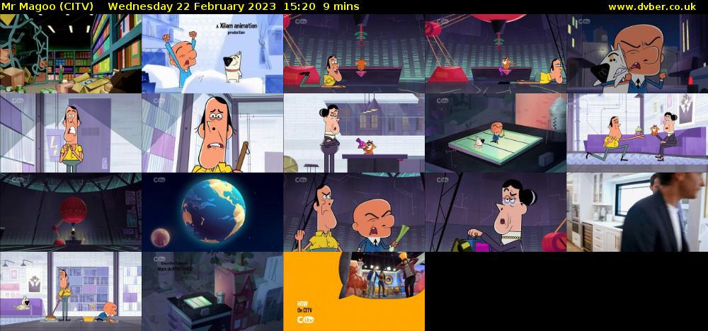Mr Magoo (CITV) Wednesday 22 February 2023 15:20 - 15:29