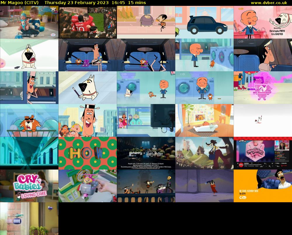 Mr Magoo (CITV) Thursday 23 February 2023 16:45 - 17:00