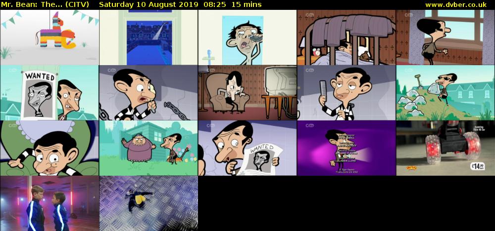 Mr. Bean: The... (CITV) Saturday 10 August 2019 08:25 - 08:40