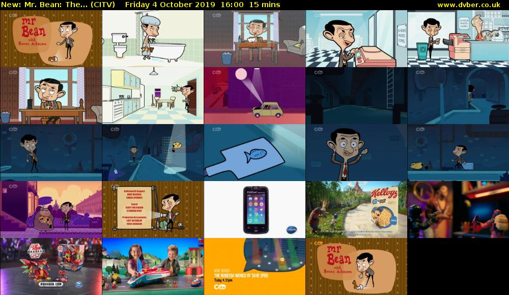 Mr. Bean: The... (CITV) Friday 4 October 2019 16:00 - 16:15