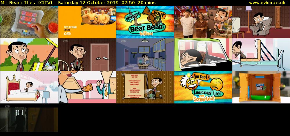 Mr. Bean: The... (CITV) Saturday 12 October 2019 07:50 - 08:10