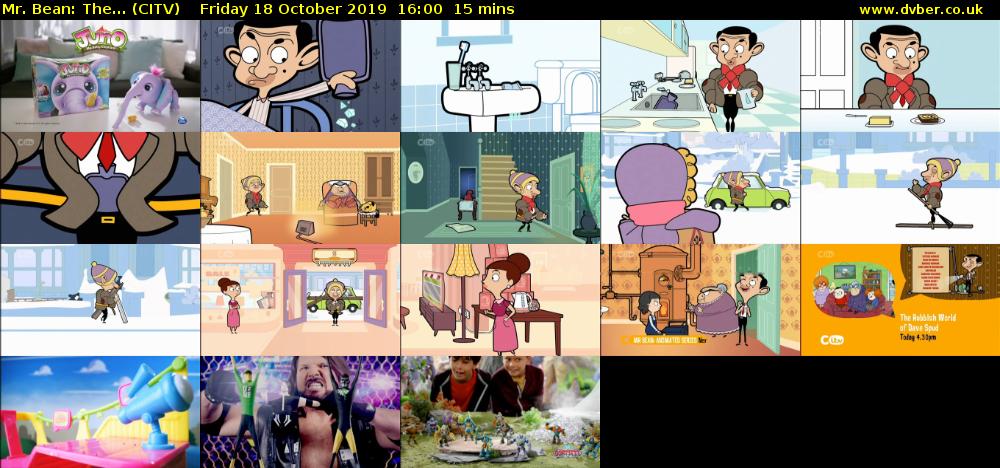 Mr. Bean: The... (CITV) Friday 18 October 2019 16:00 - 16:15