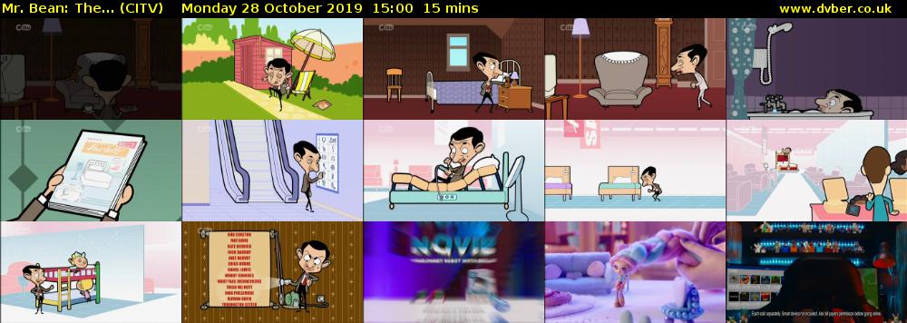 Mr. Bean: The... (CITV) Monday 28 October 2019 15:00 - 15:15