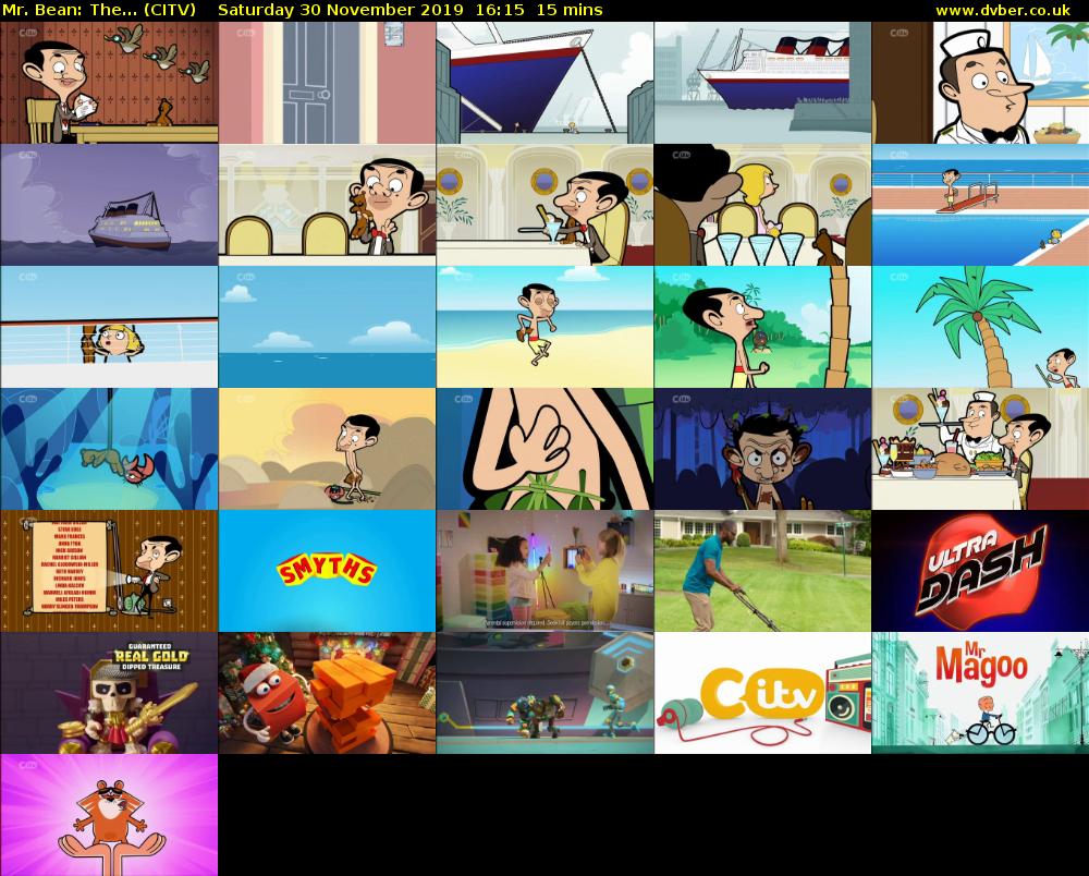 Mr. Bean: The... (CITV) Saturday 30 November 2019 16:15 - 16:30
