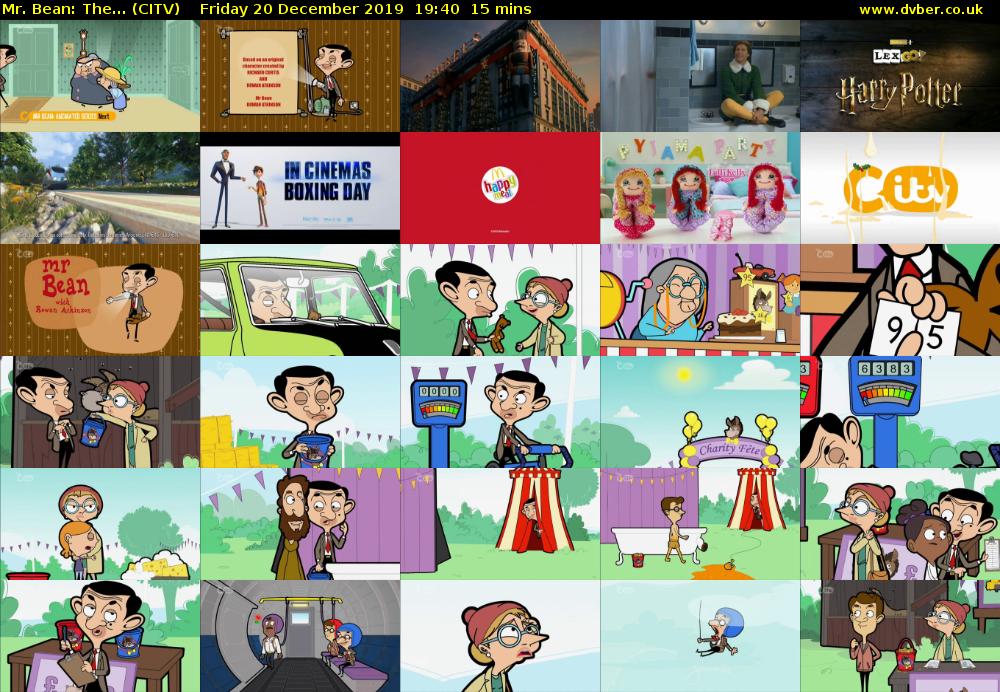 Mr. Bean: The... (CITV) Friday 20 December 2019 19:40 - 19:55