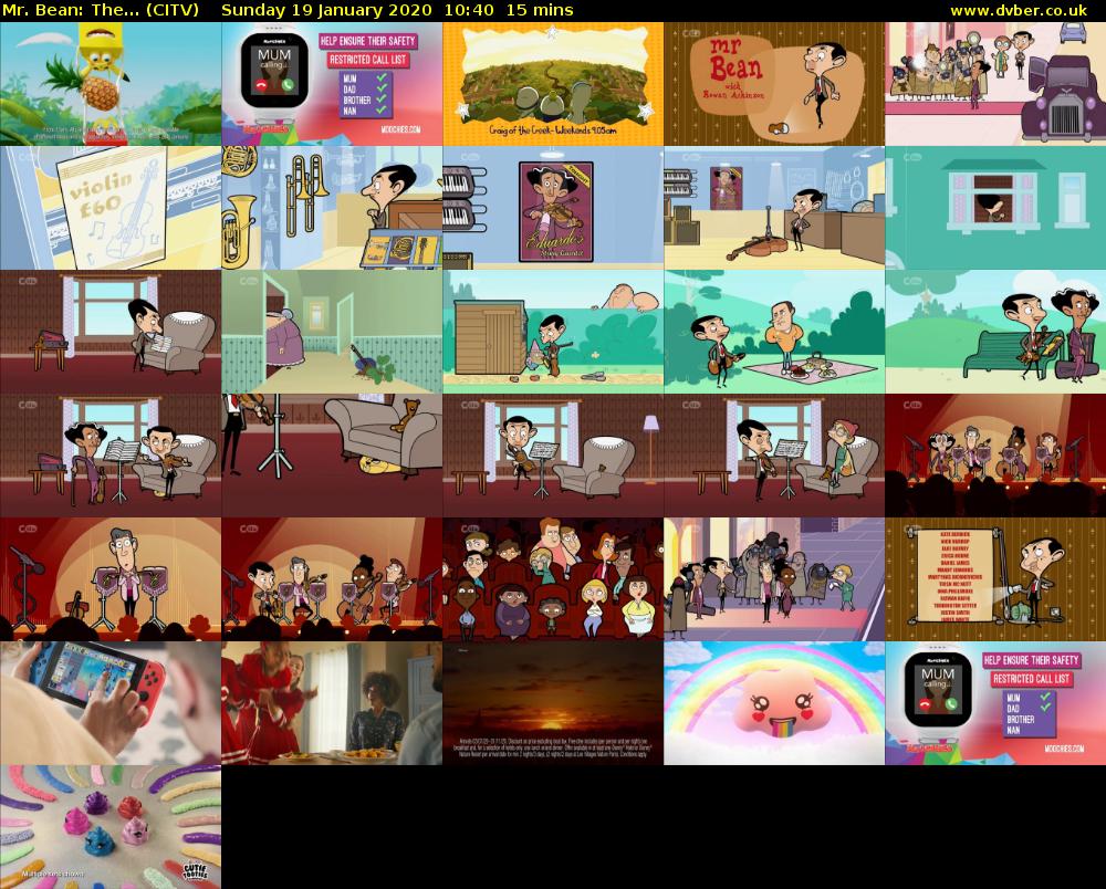 Mr. Bean: The... (CITV) Sunday 19 January 2020 10:40 - 10:55