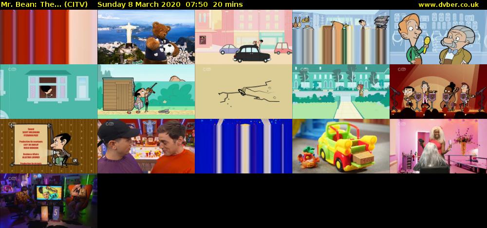 Mr. Bean: The... (CITV) Sunday 8 March 2020 07:50 - 08:10
