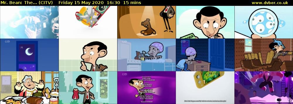 Mr. Bean: The... (CITV) Friday 15 May 2020 16:30 - 16:45
