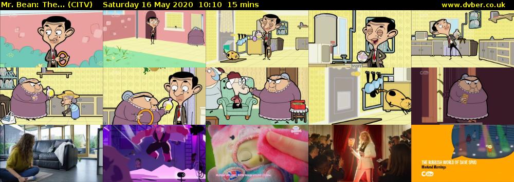 Mr. Bean: The... (CITV) Saturday 16 May 2020 10:10 - 10:25