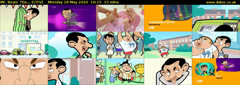 Mr. Bean: The... (CITV) Monday 18 May 2020 10:15 - 10:30