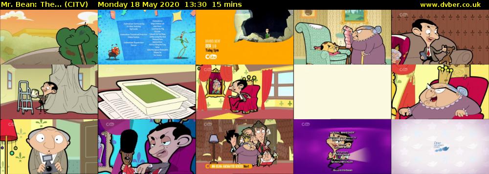 Mr. Bean: The... (CITV) Monday 18 May 2020 13:30 - 13:45