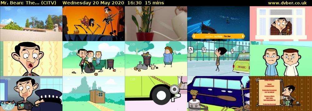 Mr. Bean: The... (CITV) Wednesday 20 May 2020 16:30 - 16:45