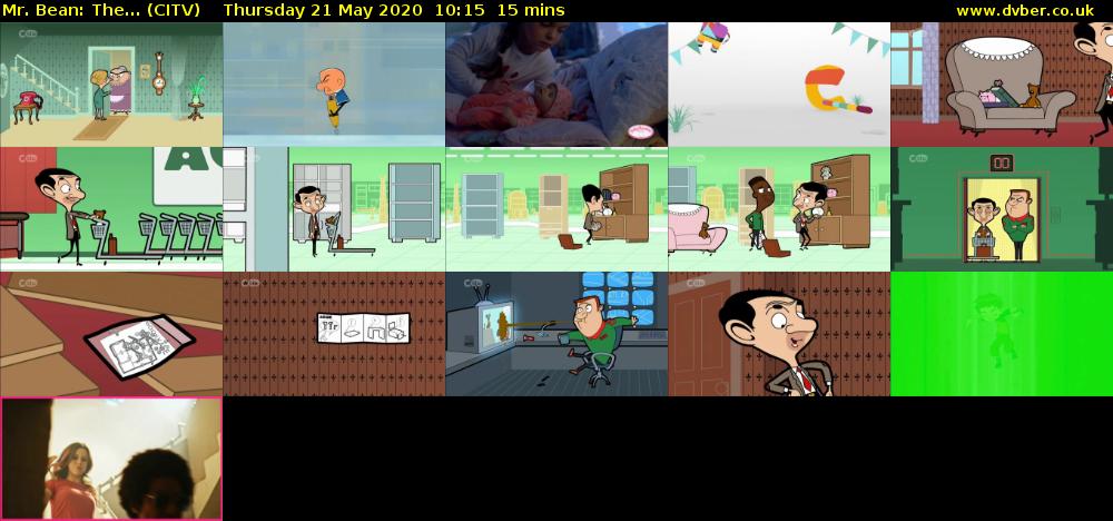 Mr. Bean: The... (CITV) Thursday 21 May 2020 10:15 - 10:30
