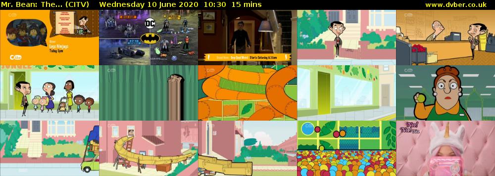 Mr. Bean: The... (CITV) Wednesday 10 June 2020 10:30 - 10:45
