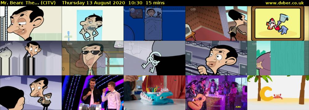Mr. Bean: The... (CITV) Thursday 13 August 2020 10:30 - 10:45