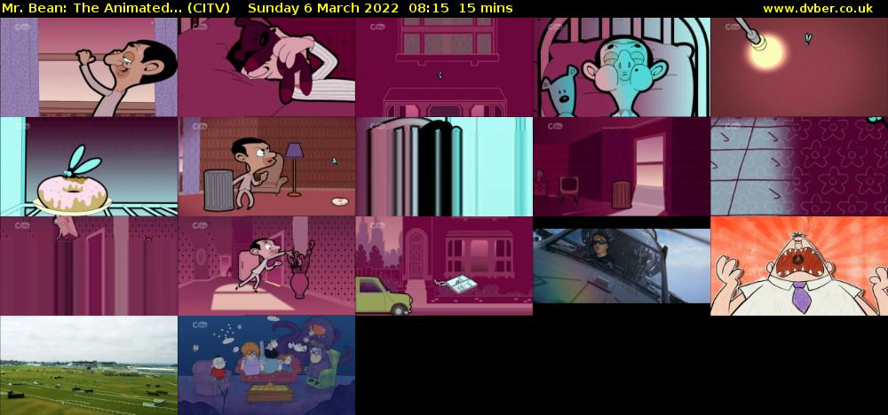 Mr. Bean: The Animated... (CITV) Sunday 6 March 2022 08:15 - 08:30