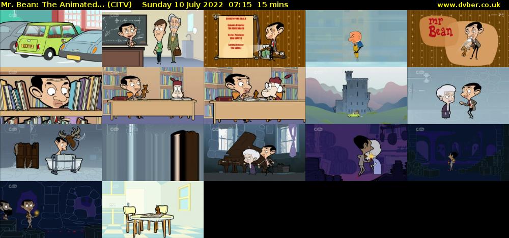 Mr. Bean: The Animated... (CITV) Sunday 10 July 2022 07:15 - 07:30