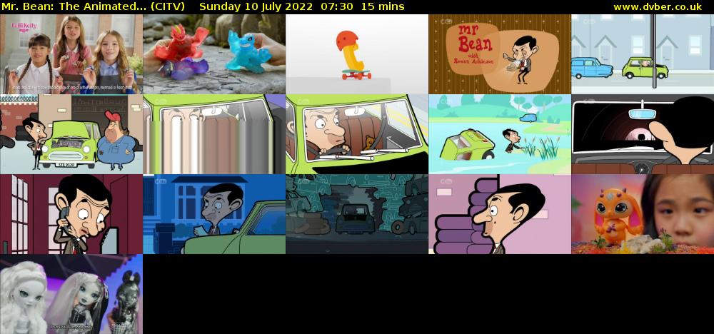 Mr. Bean: The Animated... (CITV) Sunday 10 July 2022 07:30 - 07:45