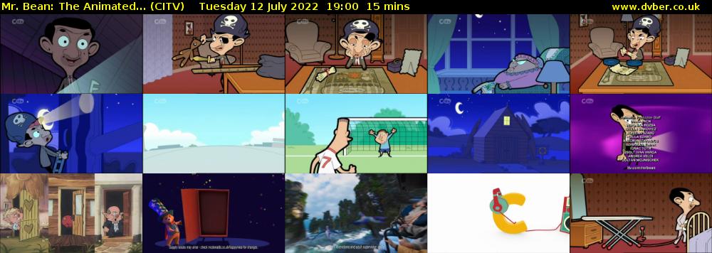 Mr. Bean: The Animated... (CITV) Tuesday 12 July 2022 19:00 - 19:15