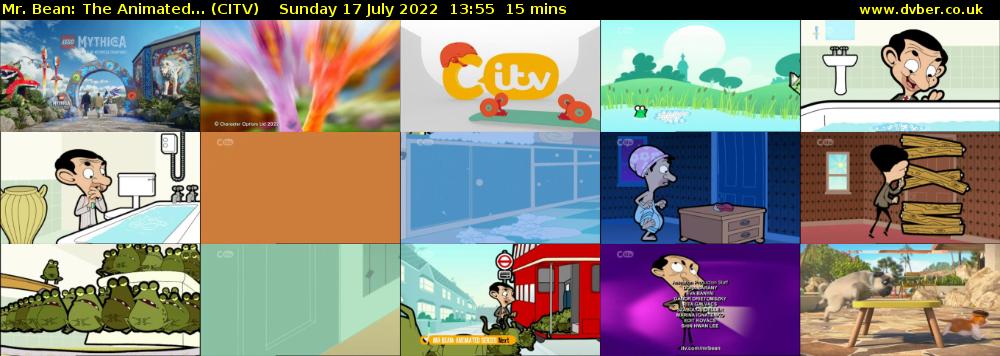 Mr. Bean: The Animated... (CITV) Sunday 17 July 2022 13:55 - 14:10