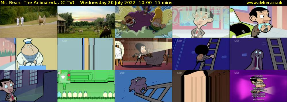 Mr. Bean: The Animated... (CITV) Wednesday 20 July 2022 10:00 - 10:15