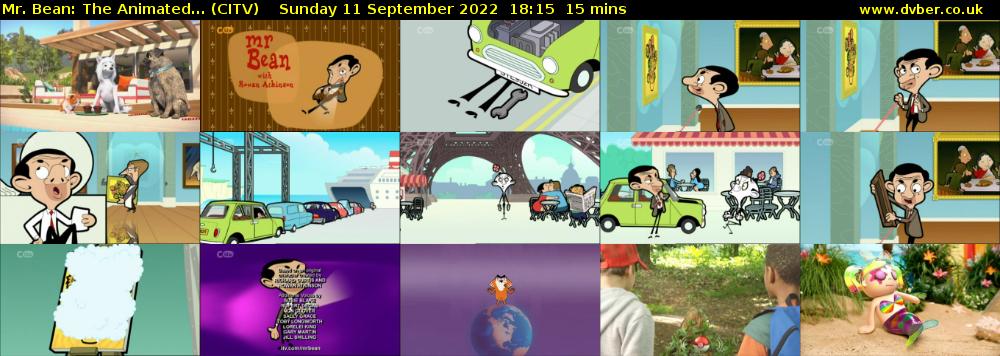 Mr. Bean: The Animated... (CITV) Sunday 11 September 2022 18:15 - 18:30