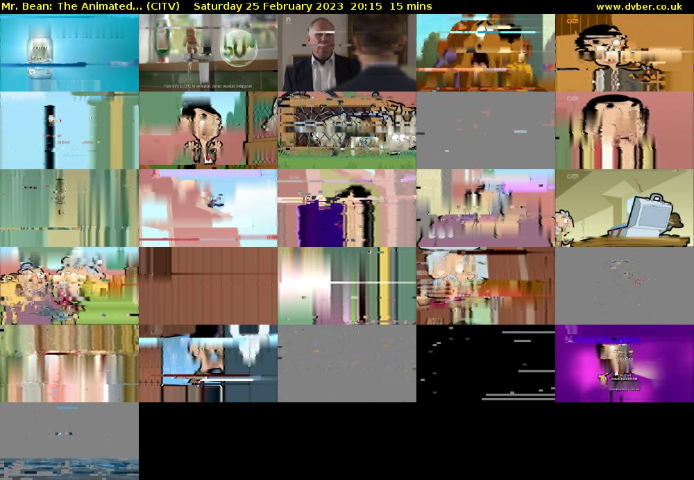 Mr. Bean: The Animated... (CITV) Saturday 25 February 2023 20:15 - 20:30