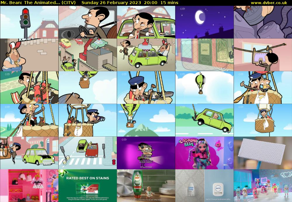 Mr. Bean: The Animated... (CITV) Sunday 26 February 2023 20:00 - 20:15