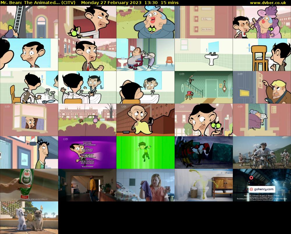 Mr. Bean: The Animated... (CITV) Monday 27 February 2023 13:30 - 13:45