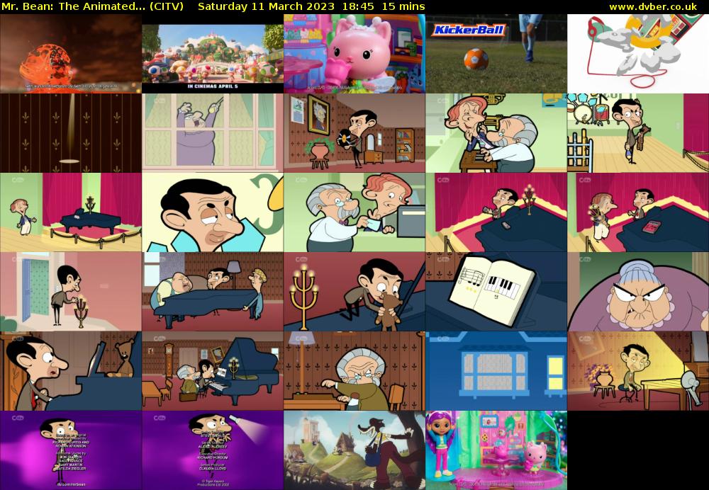 Mr. Bean: The Animated... (CITV) Saturday 11 March 2023 18:45 - 19:00