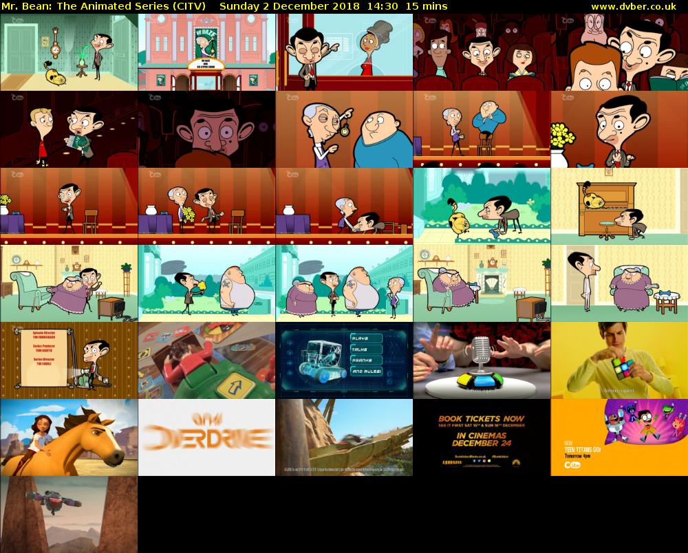 Mr. Bean: The Animated Series (CITV) Sunday 2 December 2018 14:30 - 14:45