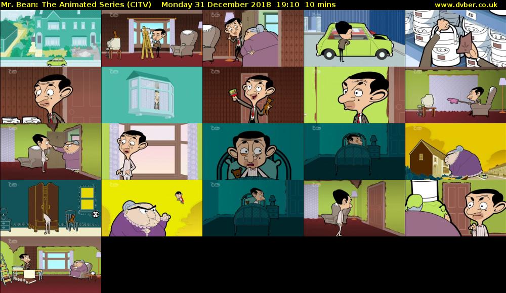Mr. Bean: The Animated Series (CITV) Monday 31 December 2018 19:10 - 19:20