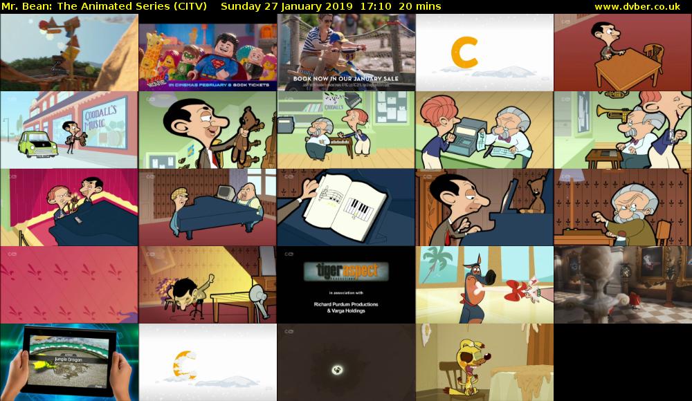 Mr. Bean: The Animated Series (CITV) Sunday 27 January 2019 17:10 - 17:30