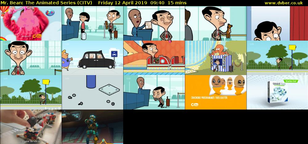 Mr. Bean: The Animated Series (CITV) Friday 12 April 2019 09:40 - 09:55