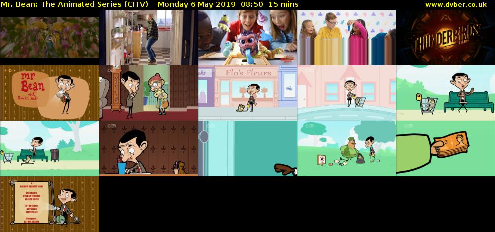 Mr. Bean: The Animated Series (CITV) Monday 6 May 2019 08:50 - 09:05