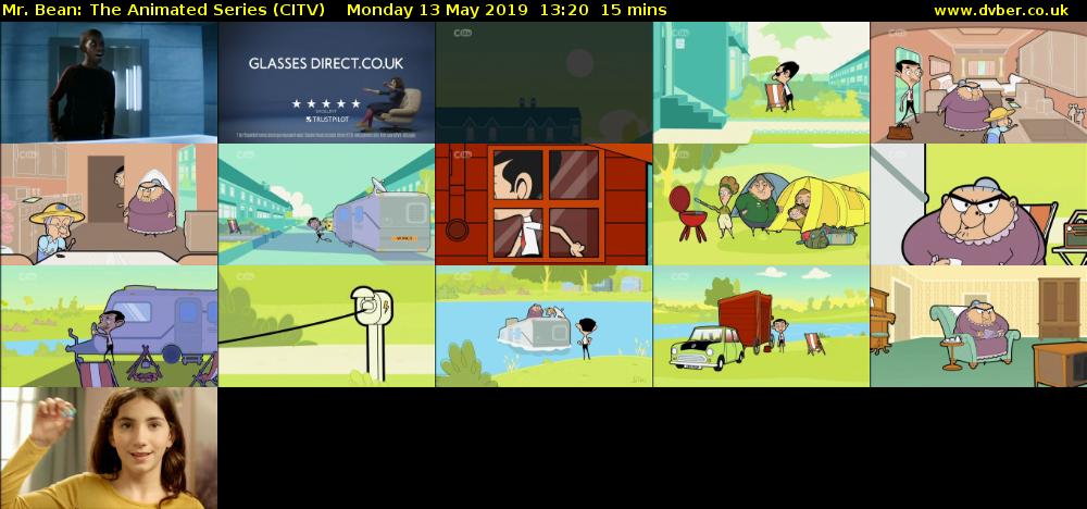 Mr. Bean: The Animated Series (CITV) Monday 13 May 2019 13:20 - 13:35