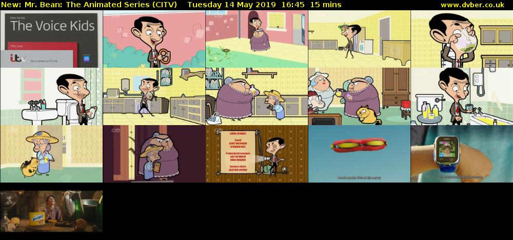 Mr. Bean: The Animated Series (CITV) Tuesday 14 May 2019 16:45 - 17:00