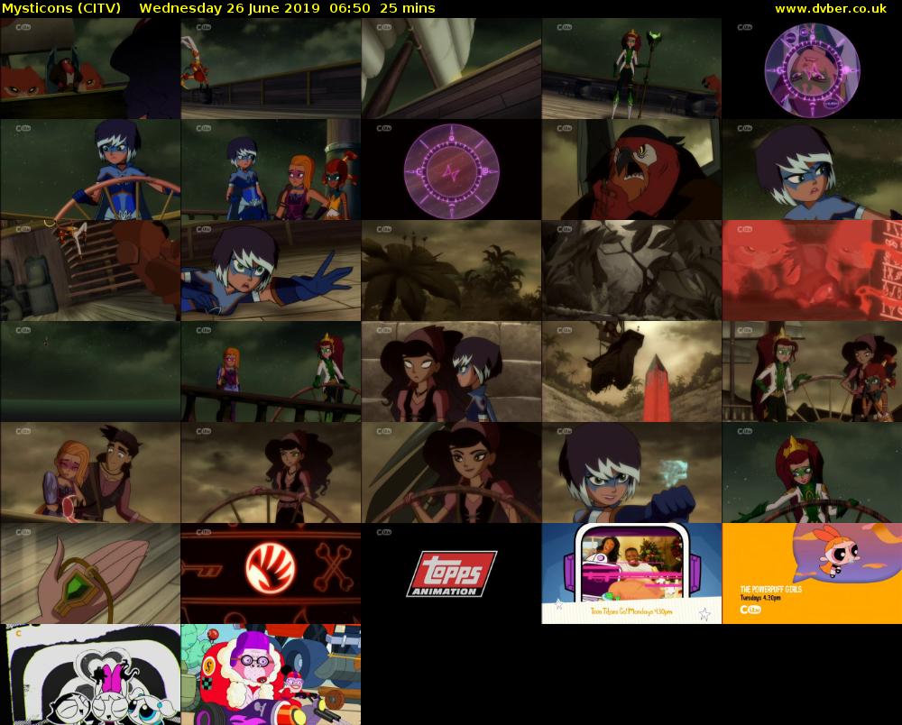 Mysticons (CITV) Wednesday 26 June 2019 06:50 - 07:15