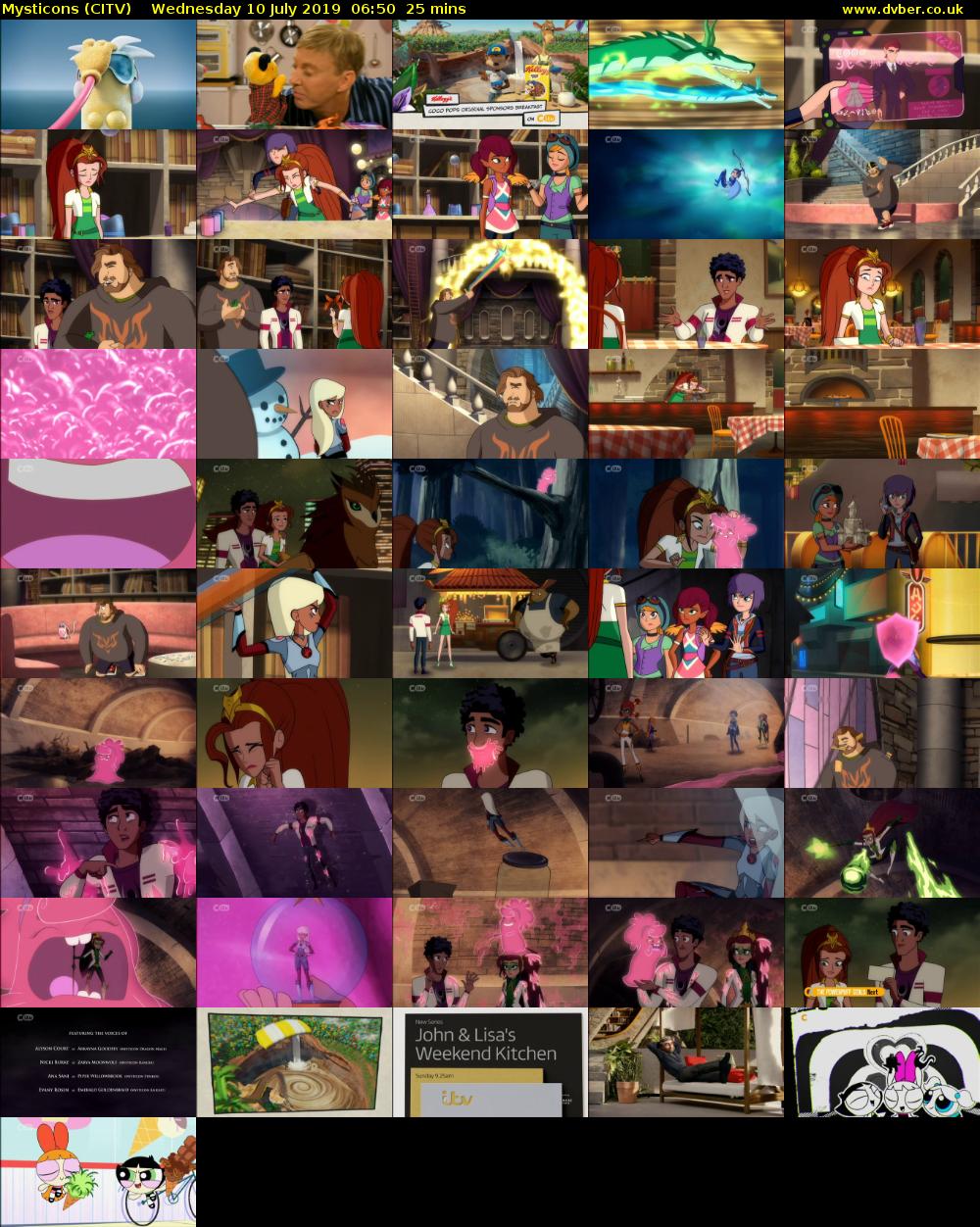 Mysticons (CITV) Wednesday 10 July 2019 06:50 - 07:15