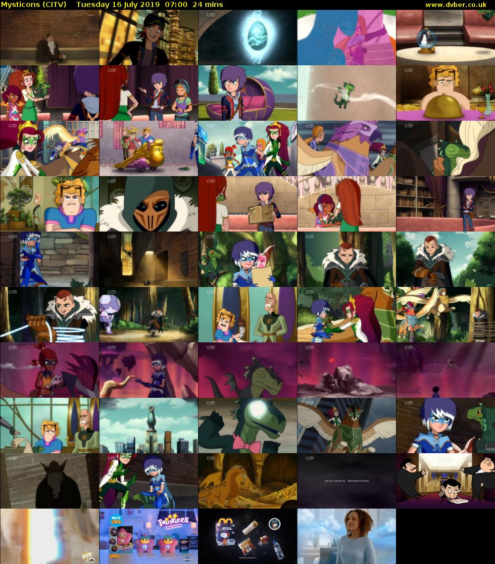Mysticons (CITV) Tuesday 16 July 2019 07:00 - 07:24