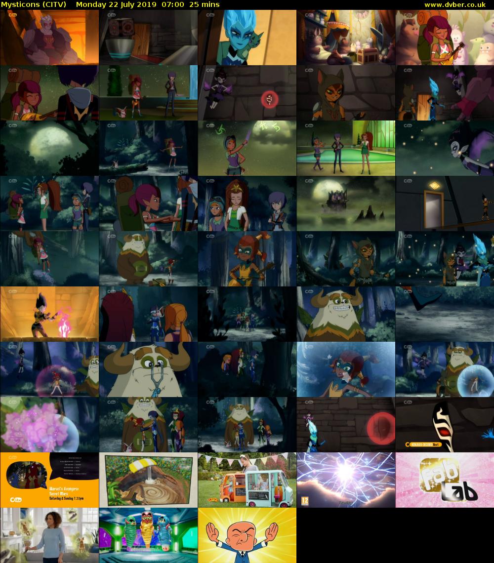 Mysticons (CITV) Monday 22 July 2019 07:00 - 07:25