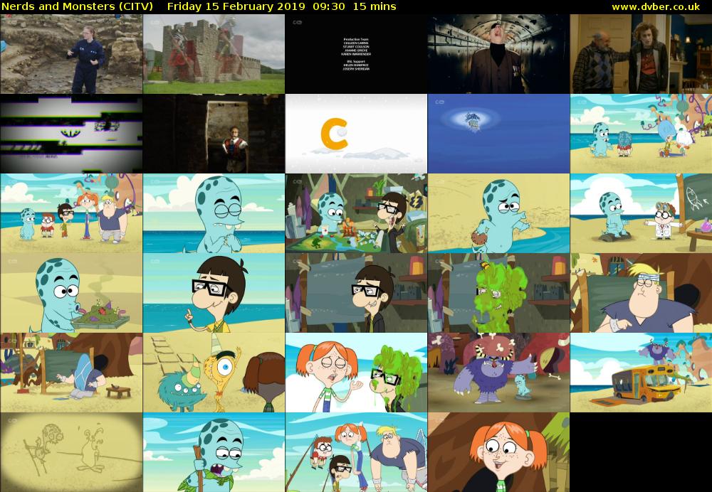 Nerds and Monsters (CITV) Friday 15 February 2019 09:30 - 09:45