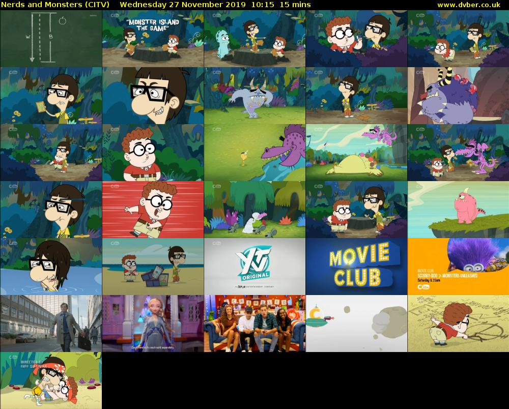Nerds and Monsters (CITV) Wednesday 27 November 2019 10:15 - 10:30