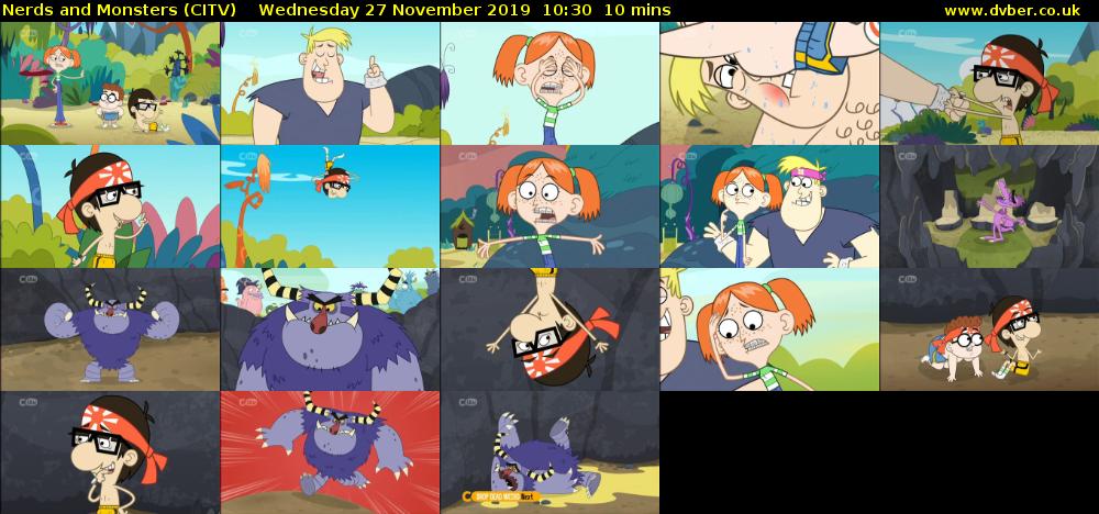 Nerds and Monsters (CITV) Wednesday 27 November 2019 10:30 - 10:40