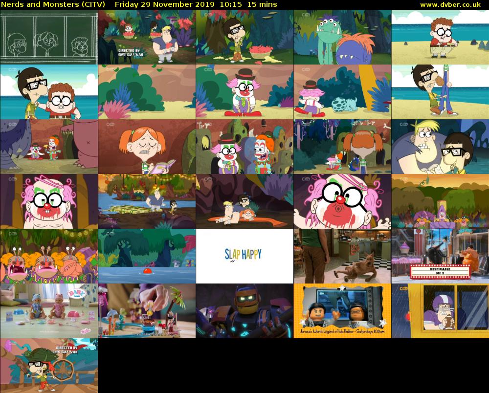 Nerds and Monsters (CITV) Friday 29 November 2019 10:15 - 10:30